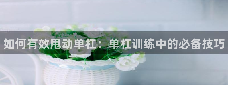 米兰体育：如何有效甩动单杠：单杠训练中的必备技巧